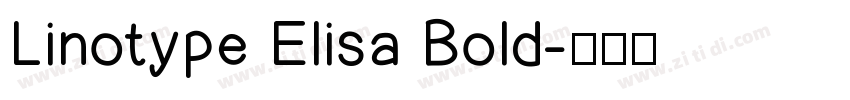 Linotype Elisa Bold字体转换